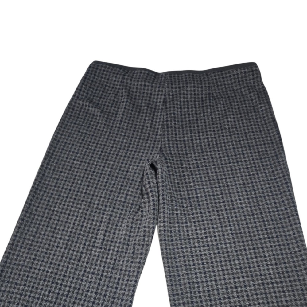 J.Jill Ponte Full Leg Pants Womens Houndstooth Check Charcoal Grey & Black Large - Picture 5 of 7